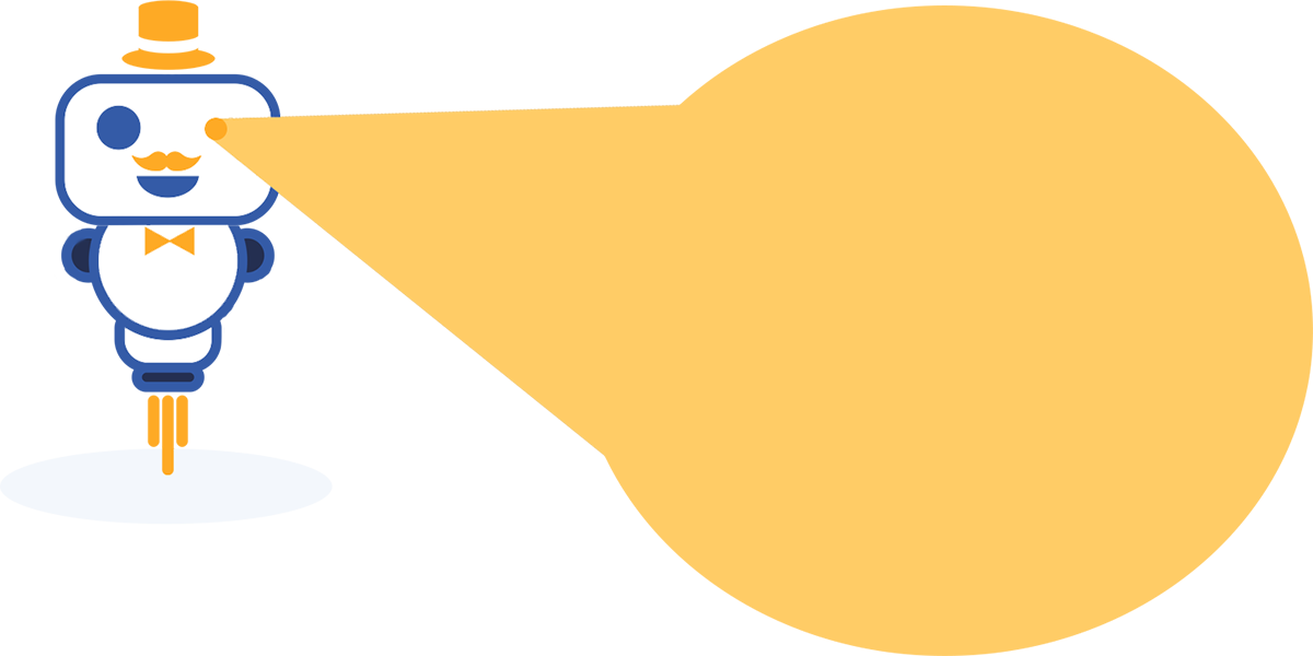 Notre super mascotte vous montre une information.