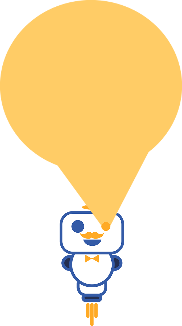 Notre super mascotte vous montre une information.